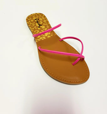 Single-Toe Strapped Slides