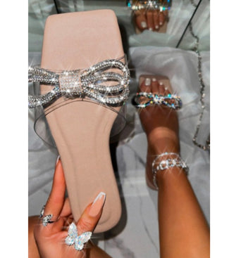 Bella Diamond Bow Slides