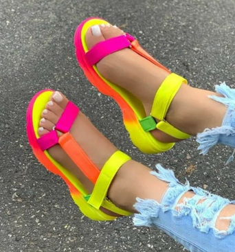 Velcro Sandals - Rainbow