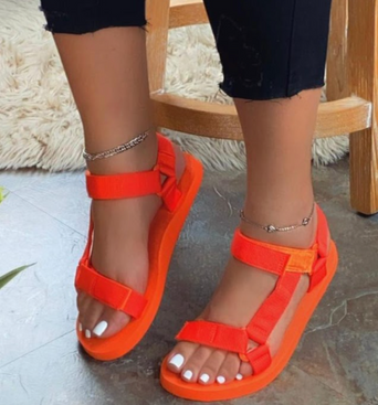 Velcro Sandals - Orange
