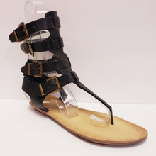 Load image into Gallery viewer, Buckle-Up Leather Sandal