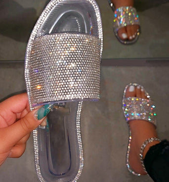 Crystal Covered Clear Slide