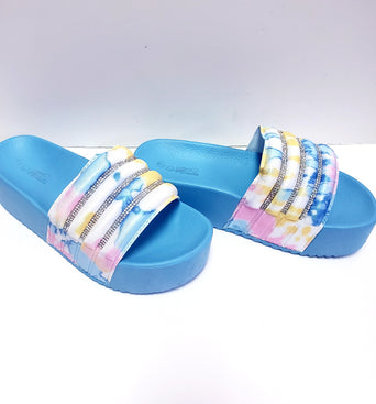 Diamond Platform Sandals - Powder Blue