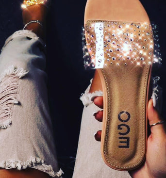 Crystal Studded Slides