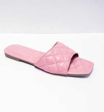 Woven Square Toe Slides