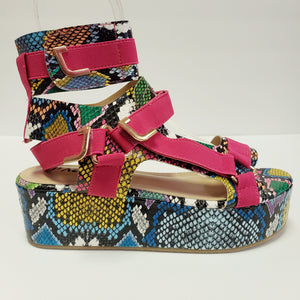 Multicolor best sale snakeskin sandals