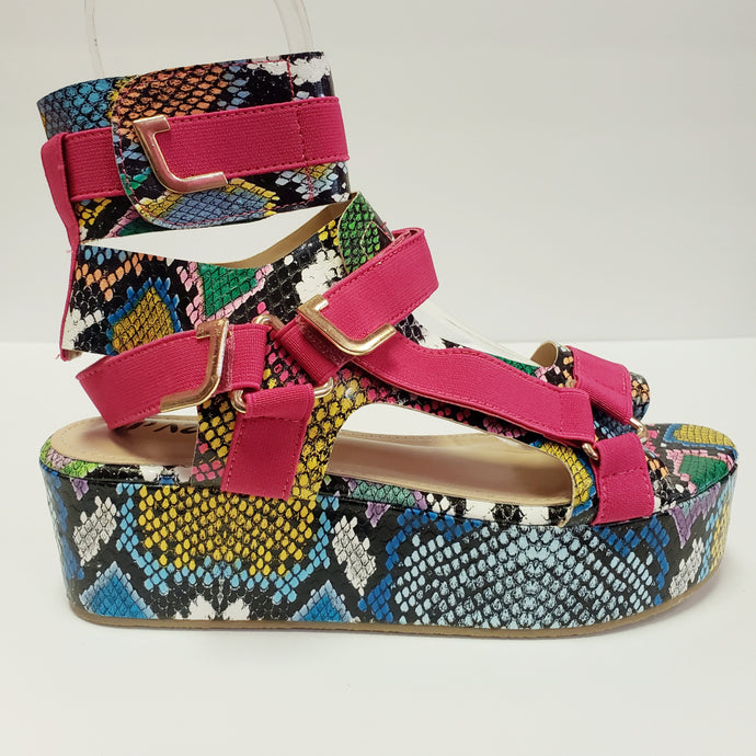 Platform sandals snakeskin hot sale