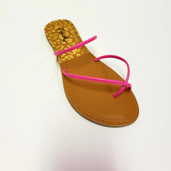 Single-Toe Strapped Slides