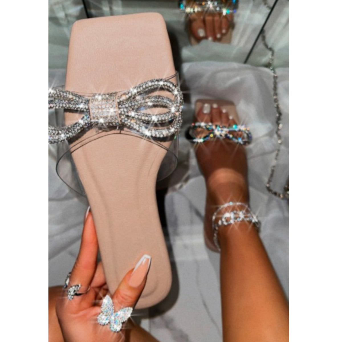 Diamond 2025 bow sandals