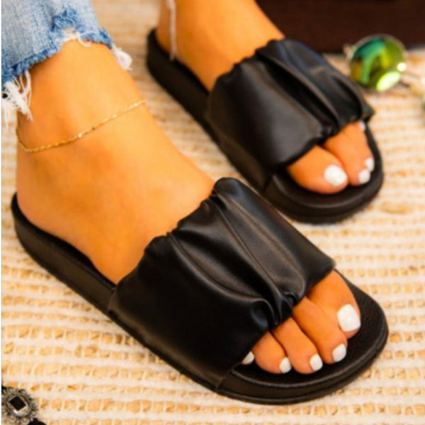 Nina Leather Slides