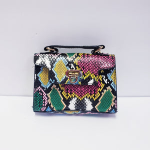 Multi-Color Snakeskin Crossbody