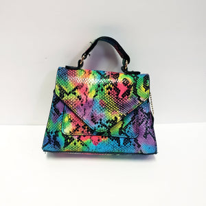 Multi-Color Snakeskin Crossbody