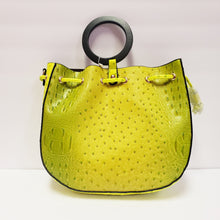 Load image into Gallery viewer, Ring Handle Reptile Print Handbag