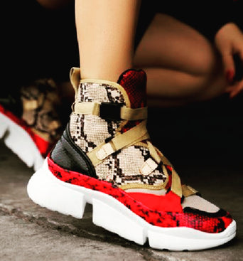 Multi-color Snakeskin Sneaker